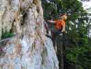 Bürgeralm-Klettersteig: Axel in der Dachlquerung