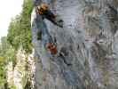 Bürgeralm-Klettersteig: Axel und Andreas in der Arena(variante)