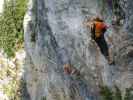 Bürgeralm-Klettersteig: Andreas und Axel in der Arena(variante)