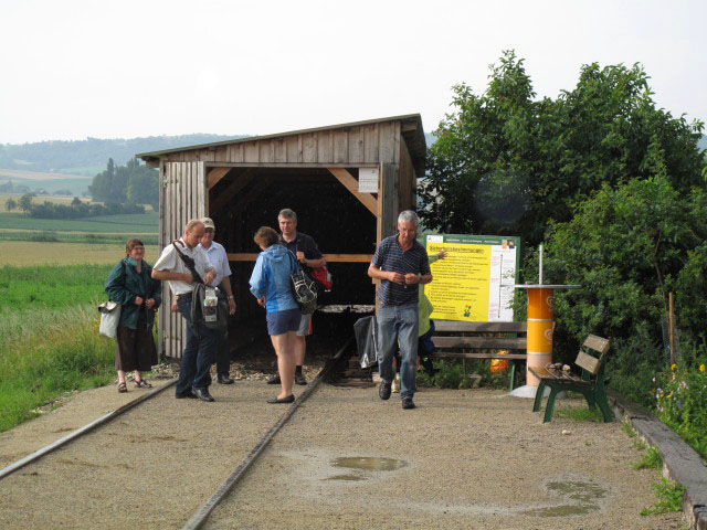 ?, ?, ?, ?, Günter und Andreas beim Streckenbeginn Ernstbrunn