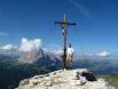 Ich am Vorgipfel des Col dala Pieres, 2.729 m (5. Juli)