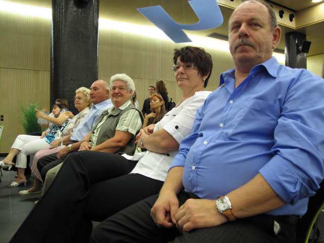 Doris, Johanna, Franz, Irmgard, Andrea und Wolfgang in der Fachhochschule St. Pölten