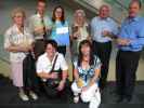 Johanna, ich, Andrea, Daniela, Irmgard, Doris, Franz und Wolfgang in der Fachhochschule St. Pölten