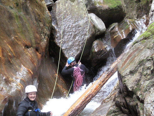 Elke und Gunther in der Wöllaschlucht (15. Juli)