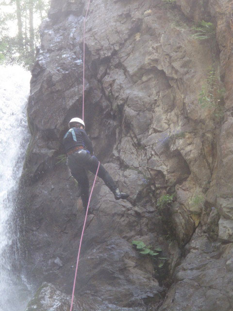 Brigitte in der Wöllaschlucht (15. Juli)
