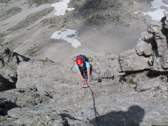 Route 'Haspinger': Daniela in der 6. Seillänge (16. Juli)