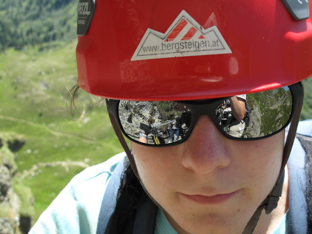 Falken-Klettersteig: Daniela nach dem Steigbuch (17. Juli)