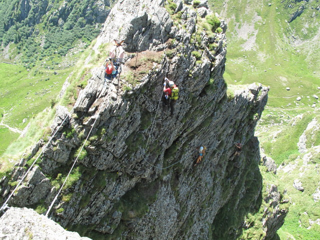 Falken-Klettersteig: Daniela, Friedrich, Irmgard und Edith (17. Juli)