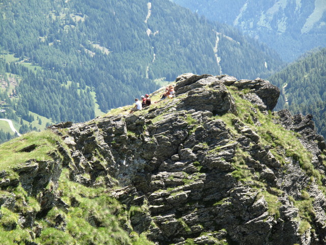 Falken-Klettersteig: Christoph, Friedrich, Edith, Peter und Irmgard beim Ausstieg (17. Juli)