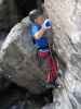 ÖTK-Klettersteig Pirkner Klamm: Martin zwischen erster und zweiter Seilbrücke (11. Juli)