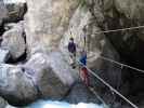 ÖTK-Klettersteig Pirkner Klamm: Erich und Martin auf der zweiten Seilbrücke (11. Juli)