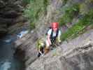 ÖTK-Klettersteig Pirkner Klamm: Friedrich und Daniela bei der ersten Wehrstufe (11. Juli)