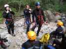 Brigitte, Erwin, Claudia und Tobias in der Wöllaschlucht (15. Juli)