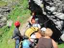 Falken-Klettersteig: Peter, Erich, Martin, Irmgard und Edith beim Einstieg (17. Juli)