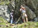 Falken-Klettersteig: Peter und Christoph beim Steigbuch (17. Juli)