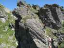 Falken-Klettersteig: Peter und Christoph auf der Seilbrücke (17. Juli)