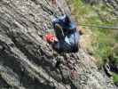 Falken-Klettersteig: Peter auf der Seilbrücke (17. Juli)