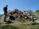 Falken-Klettersteig: Peter, Friedrich, Irmgard, Edith, Christoph und Daniela beim Ausstieg (17. Juli)