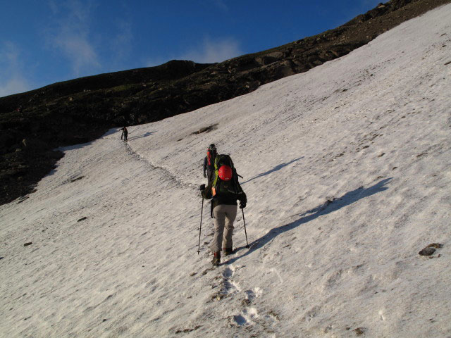 Norbert und Daniela auf Weg 727 zwischen Schwarzenberghütte und Remsschartl (26. Juli)