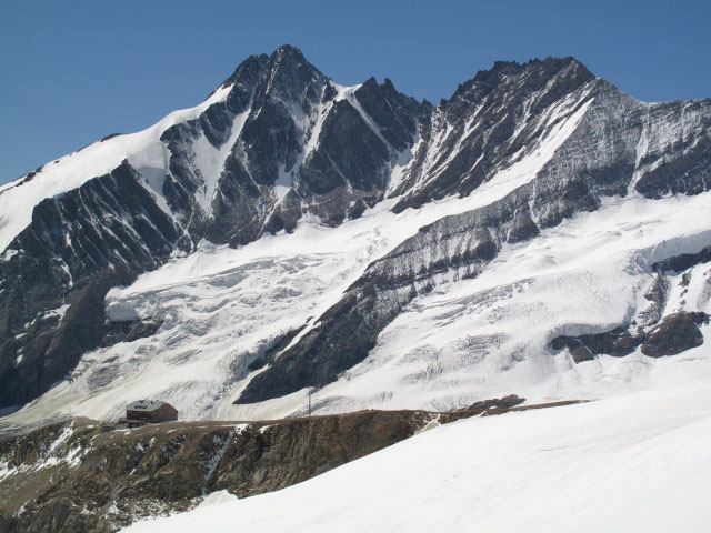 Großglockner vom südlichen Bockkarkees aus (26. Juli)