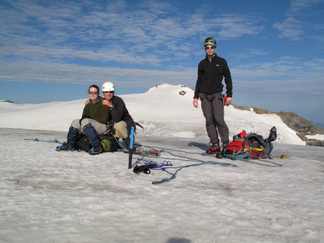 Daniela, ich und Norbert am Schattseitköpfl, 3.172 m (1. Aug.)