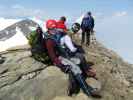 Daniela, Michael, Norbert und Wolfgang am Großen Bärenkopf, 3.396 m (30. Juli)