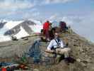 Michael, Daniela, Frank, ich und ? am Großen Bärenkopf, 3.396 m (30. Juli)