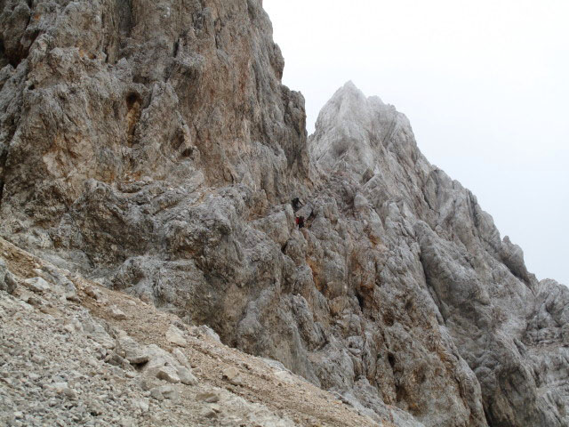 Osteinstieg des Zavarovana Plezalna Pot (7. Aug.)