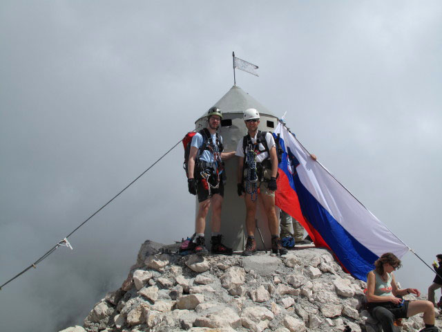 Norbert und ich am Triglav, 2.864 m (7. Aug.)