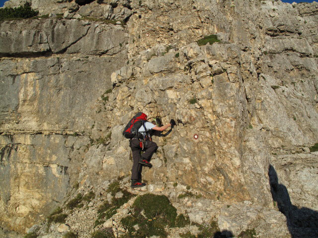 Norbert am Vrbanova pica-Klettersteig (8. Aug.)