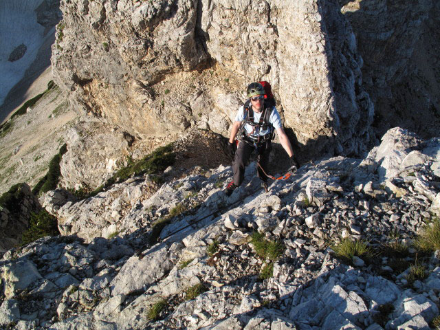 Norbert am Vrbanova pica-Klettersteig (8. Aug.)