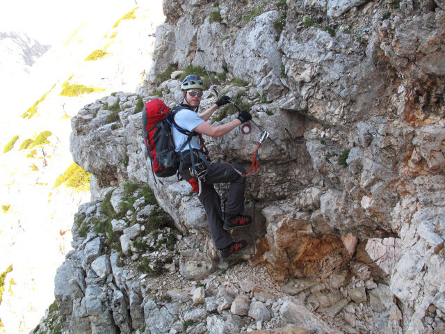 Norbert am Vrbanova pica-Klettersteig (8. Aug.)