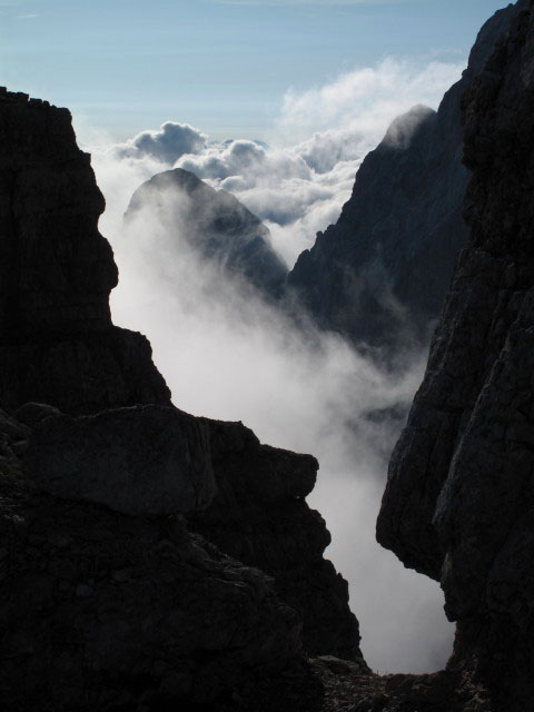 vom Vrbanova pica-Klettersteig Richtung Osten (8. Aug.)
