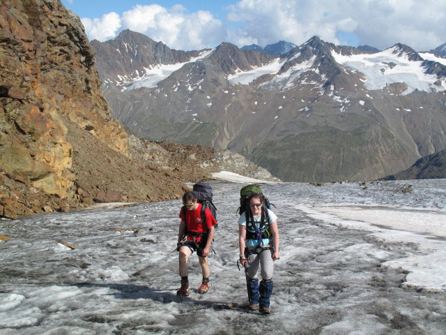 Reinhard und Daniela am Kesselwandferner (15. Aug.)