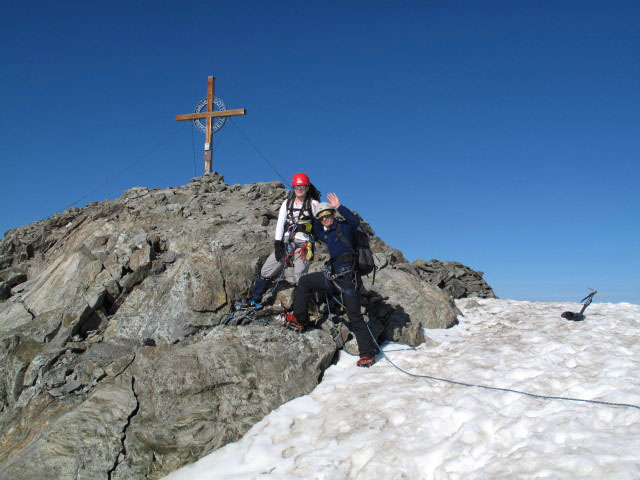 Daniela und und Reinhard am Vorgipfel der Wei&szlig;seespitze (16. Aug.)