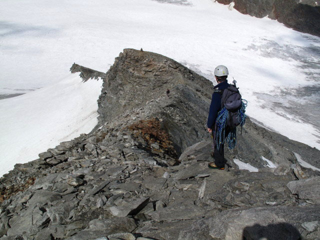 Anke und Reinhard zwischen Vorderer Hintereisspitze und Kesselwandjoch (16. Aug.)