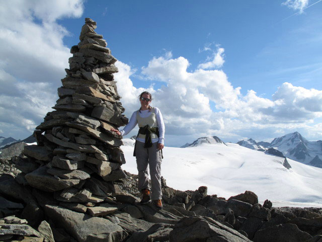 Daniela auf der Dahmannspitze, 3.397 m (16. Aug.)