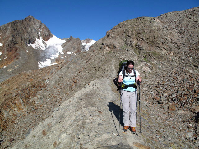 Daniela zwischen Guslarferner und Vernagth&uuml;tte (17. Aug.)