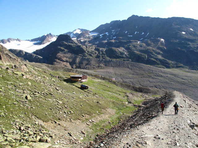 Anke und Erich zwischen Guslarferner und Vernagthütte (17. Aug.)