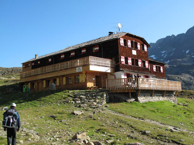 Reinhard, Erich und Anke bei der Vernagth&uuml;tte, 2.755 m (17. Aug.)