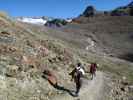 Erich, Anke und Daniela auf Weg 919 zwischen Vernagthütte und Vernagtbach (17. Aug.)