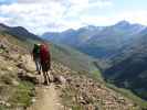 Daniela und Anke am Seufertweg zwischen Vernagtbach und Platteibach (17. Aug.)