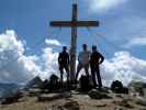 Anke, ich und Reinhard am Wilden Mannle, 3.023 m (17. Aug.)