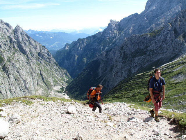 Erhard und Andreas zwischen Gr&uuml;nem Bucken und H&ouml;llentalferner