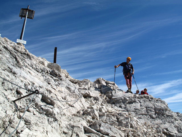 Stopselzieher-Klettersteig: Andreas beim Ausstieg