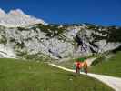 Erhard und Axel zwischen Bergstation der Alpspitzbahn und Mauerläufer-Klettersteig