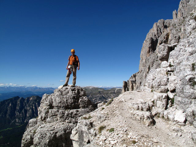 Andreas zwischen Rosengartenhütte und Santnersteig