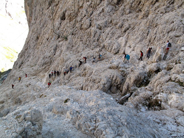 Weg 542 zwischen Gartlh&uuml;tte und Rifugio Vajolet