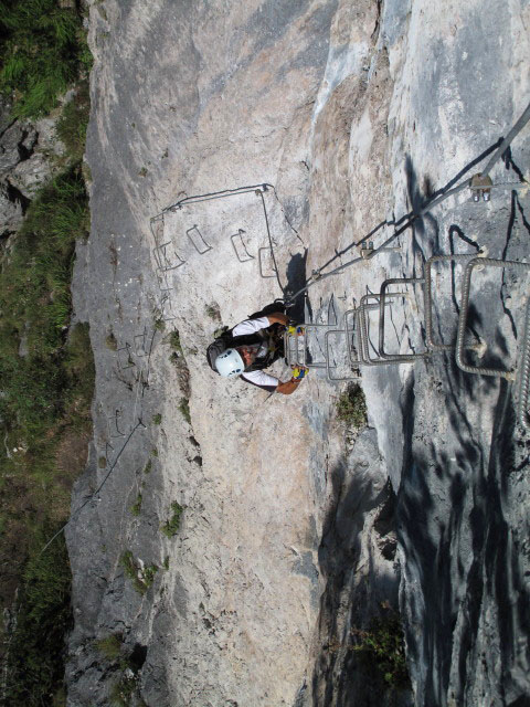 Grünstein-Klettersteig: schwierige Variante