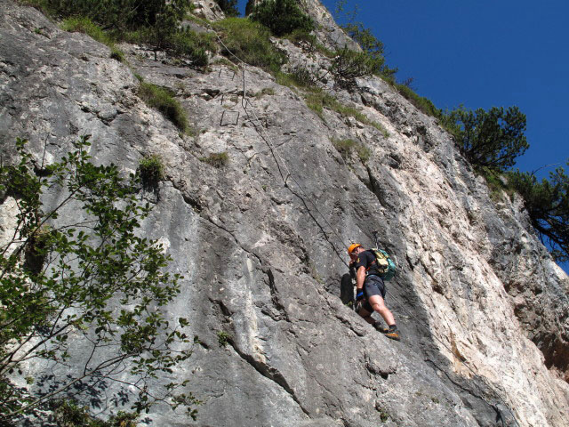 Gr&uuml;nstein-Klettersteig: schwierige Variante